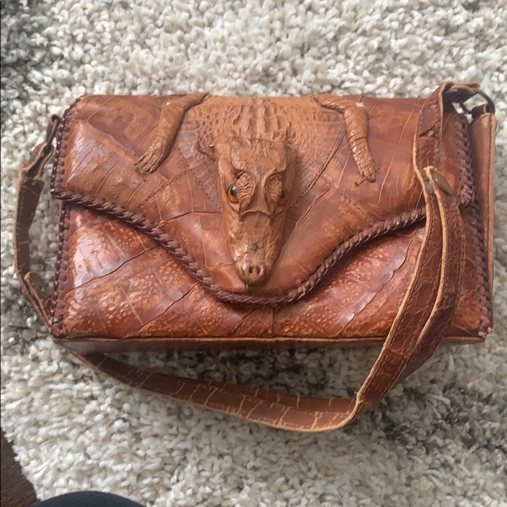 Antique Alligator Purse